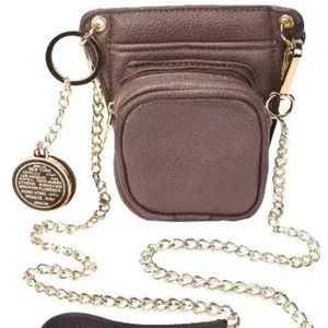 Tyla Rae Patty Purse Small Brown and Gold tone